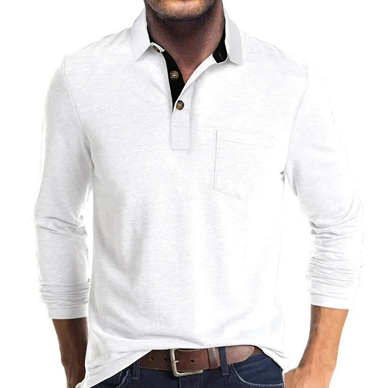Diedrich Classic Monochrome Long Sleeve Dress Shirt