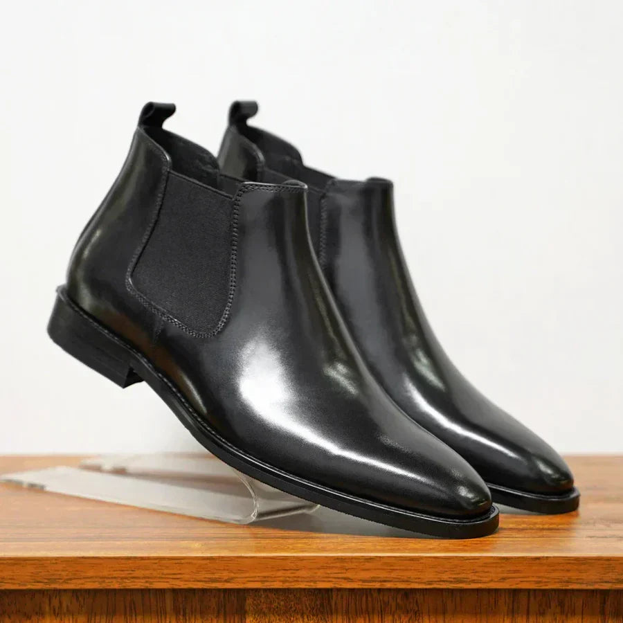 Carlo Premium Faux Leather Cushion Insole Chelsea Boots
