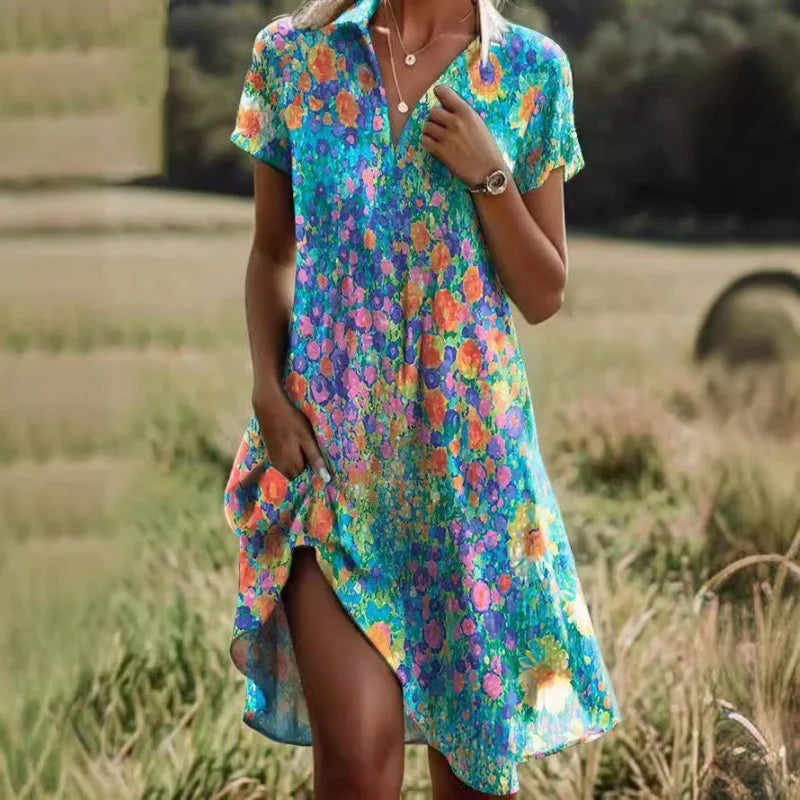 Maravella V-Neck Print