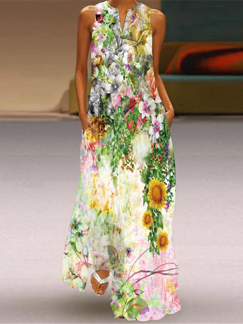 Aurelia Butterfly Floral A-Line Dress