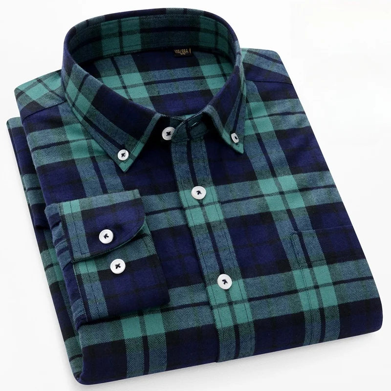 Peter Classic Cotton-Blend Plaid Shirt for Everyday