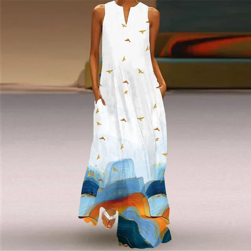 Aurelia Butterfly Floral A-Line Dress