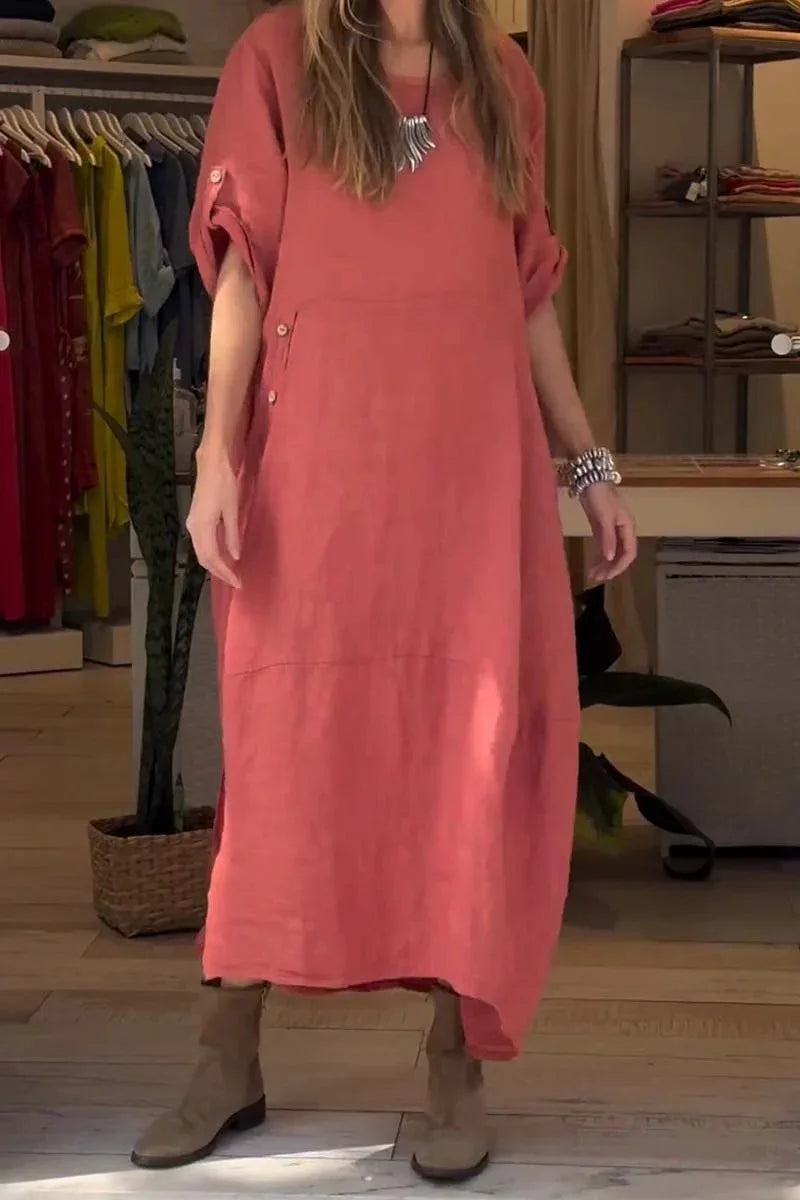 Sélena Button-Front Casual Dress