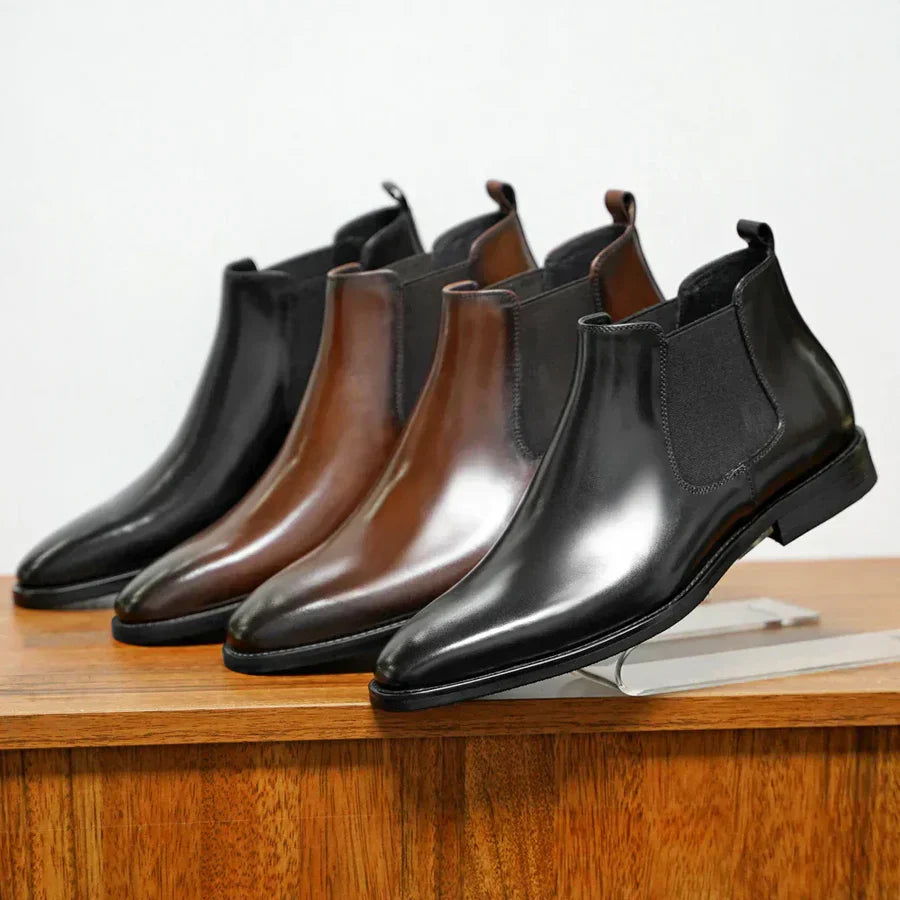 Carlo Premium Faux Leather Cushion Insole Chelsea Boots