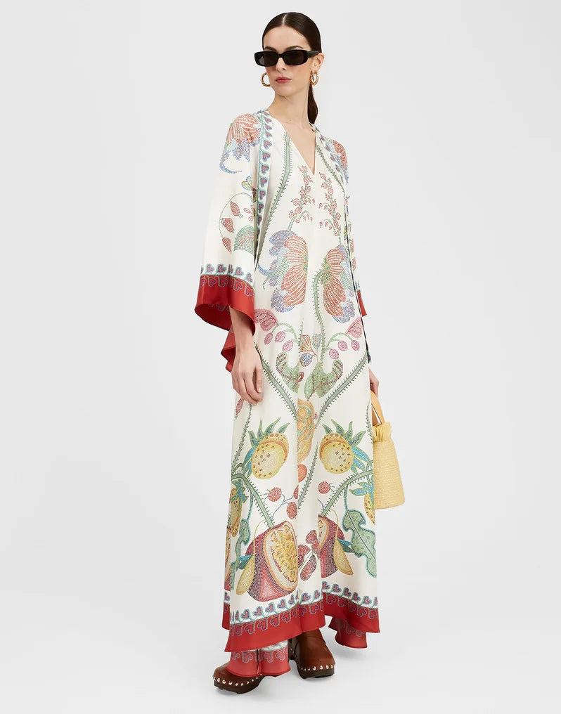 Sculpted Elegance Floral Maxi Dress
