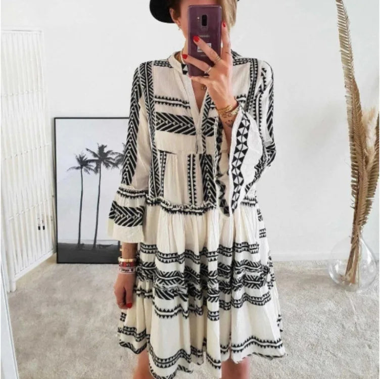 Lucienne Geometric Dress