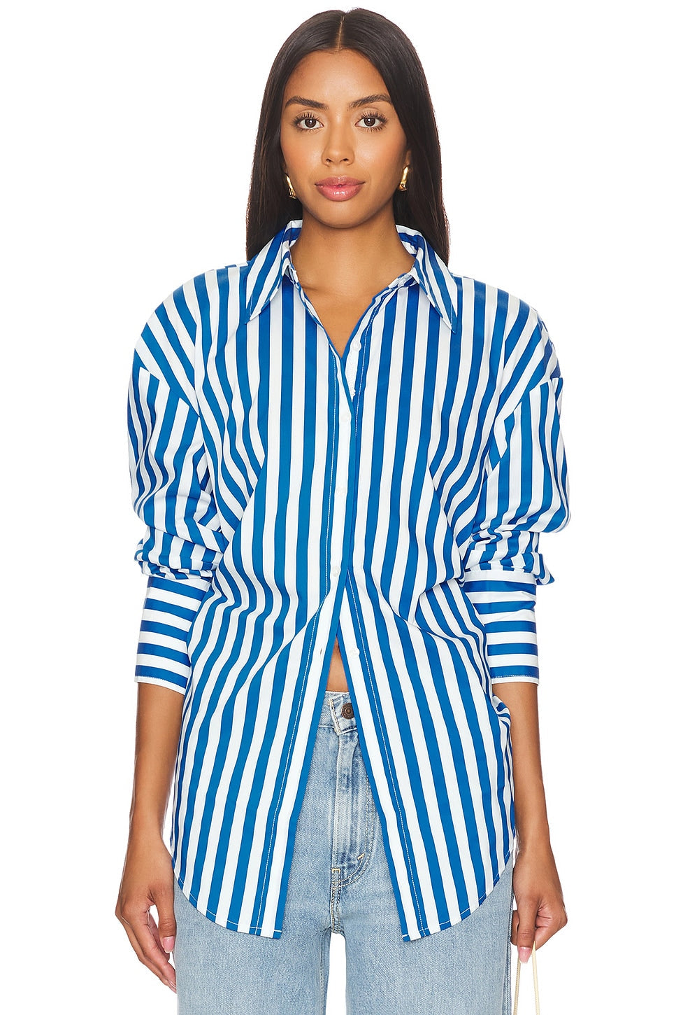 Loch-Button-Up-Hemd | Button-Up Shirt Top