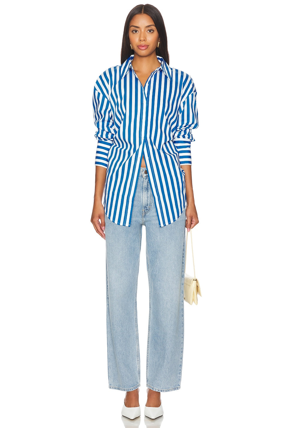 Loch-Button-Up-Hemd | Button-Up Shirt Top