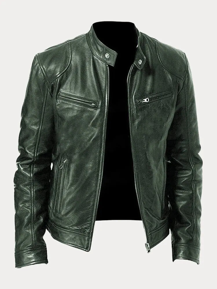 Thorian Loose Fit Relaxed Faux Leather Outerwear Jacket