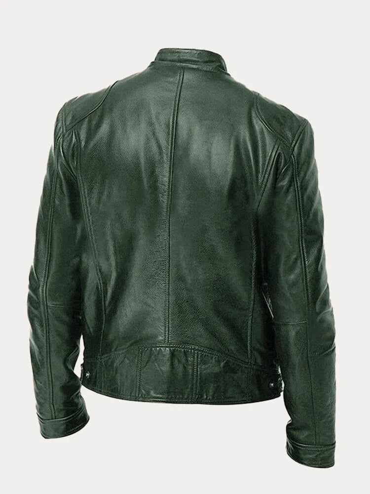 Thorian Loose Fit Relaxed Faux Leather Outerwear Jacket