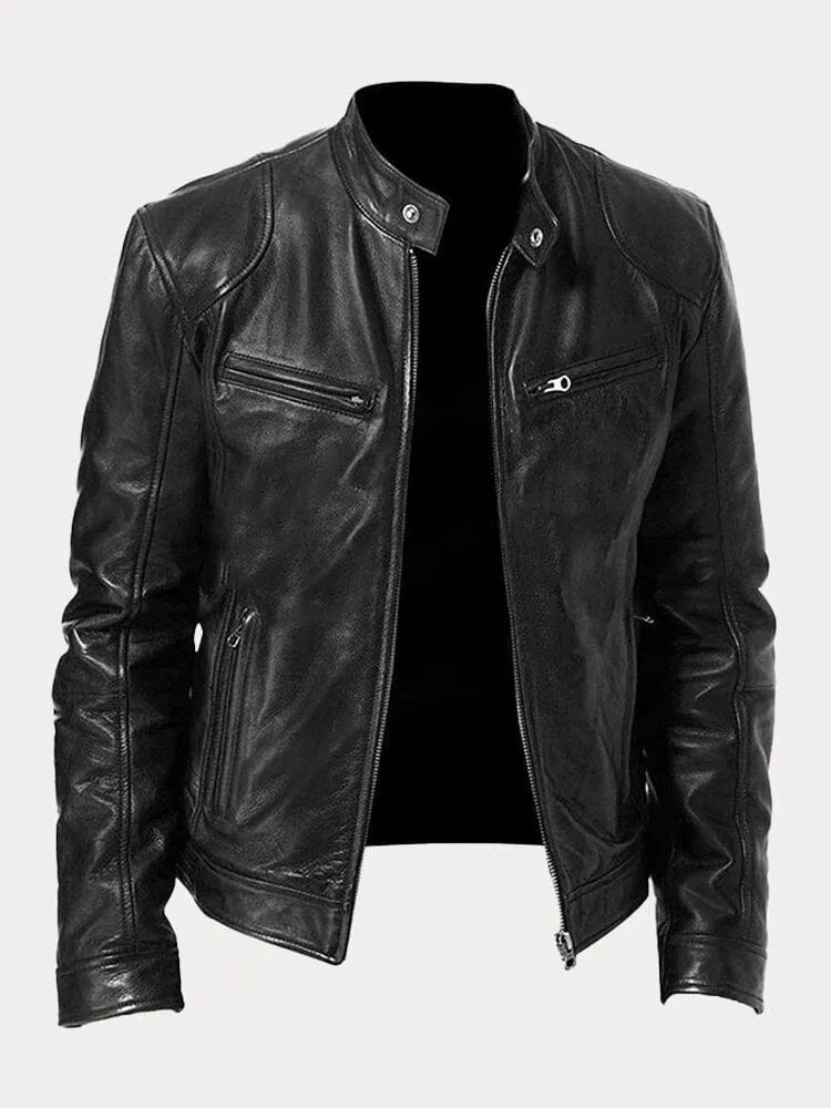 Thorian Loose Fit Relaxed Faux Leather Outerwear Jacket