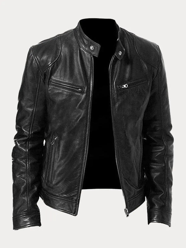 Thorian Loose Fit Relaxed Faux Leather Outerwear Jacket