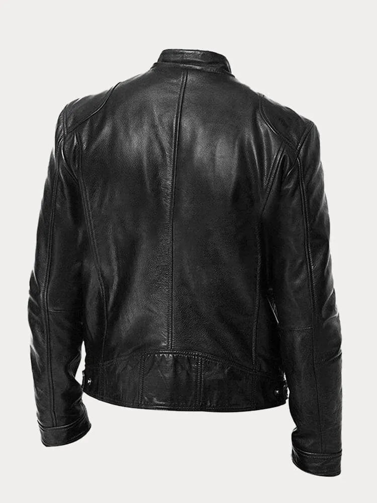 Thorian Loose Fit Relaxed Faux Leather Outerwear Jacket