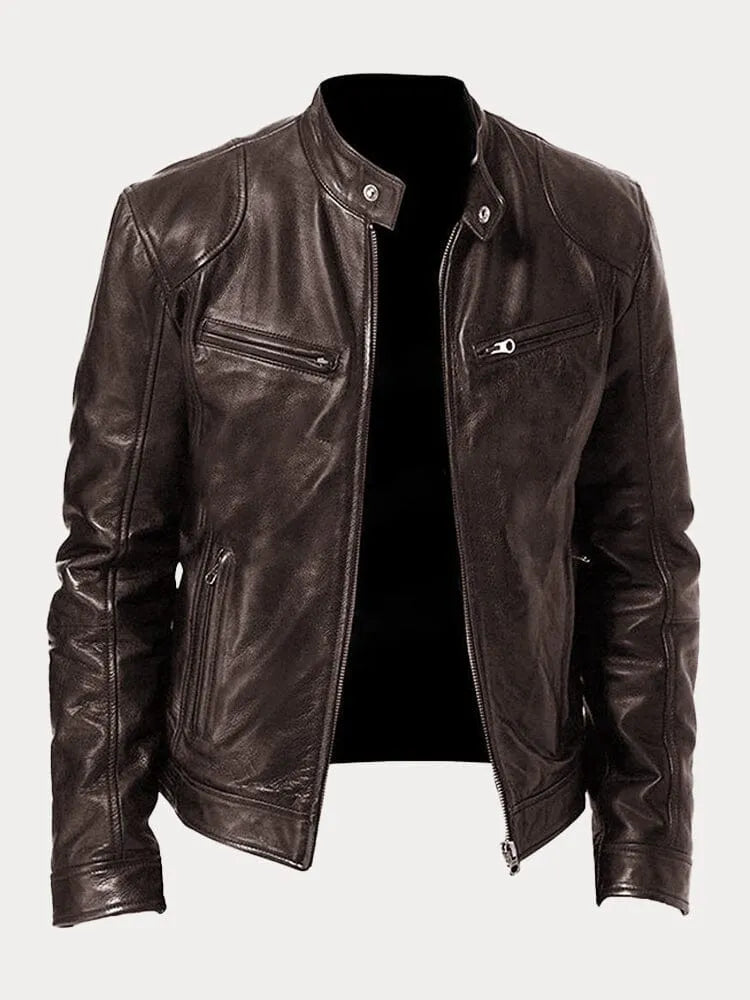 Thorian Loose Fit Relaxed Faux Leather Outerwear Jacket