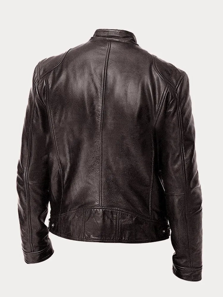 Thorian Loose Fit Relaxed Faux Leather Outerwear Jacket