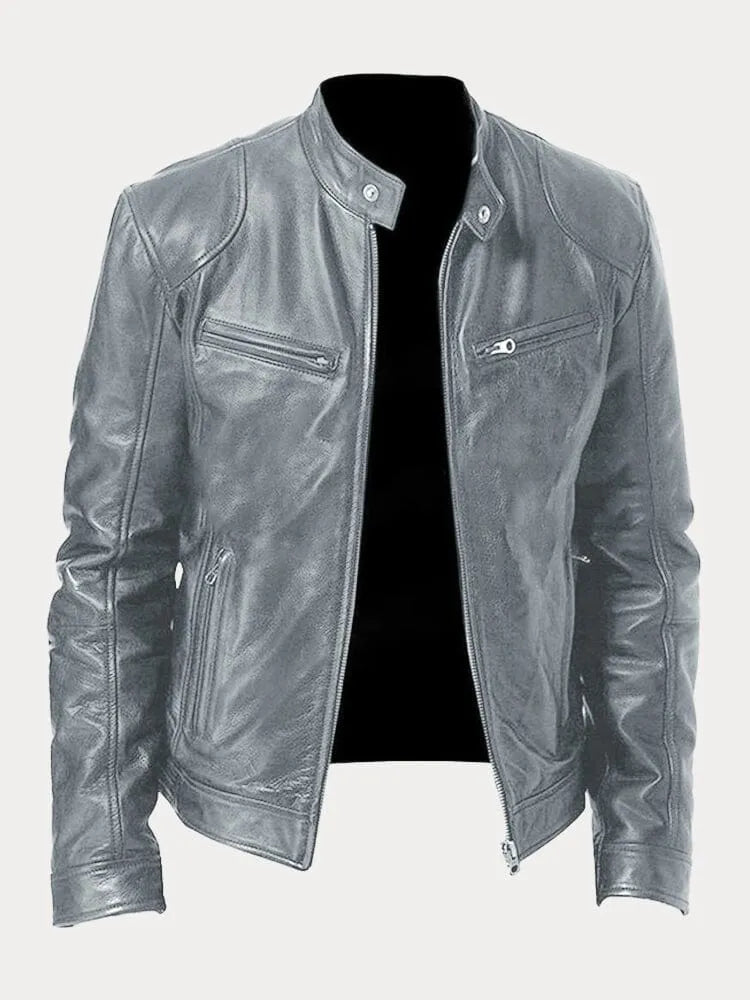 Thorian Loose Fit Relaxed Faux Leather Outerwear Jacket
