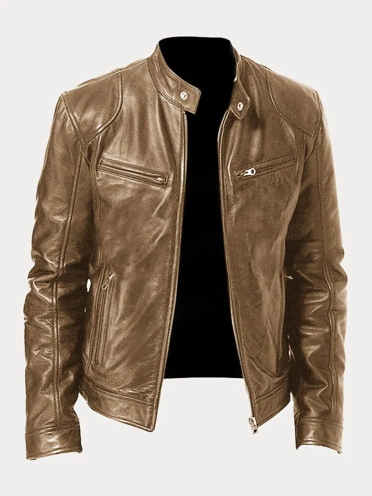 Thorian Loose Fit Relaxed Faux Leather Outerwear Jacket