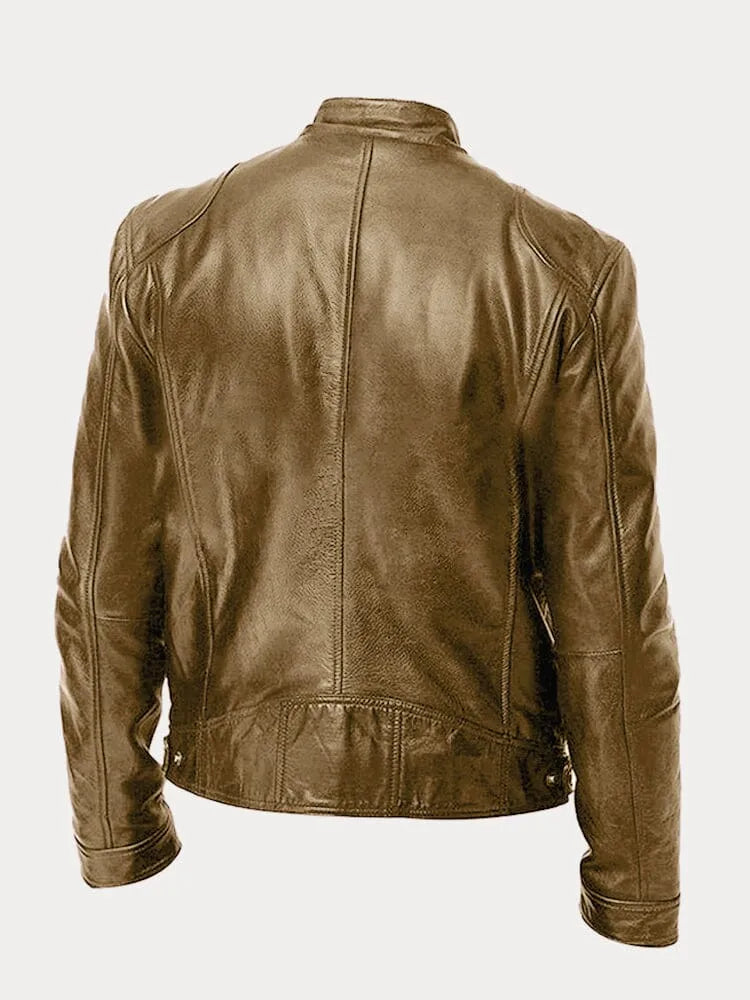 Thorian Loose Fit Relaxed Faux Leather Outerwear Jacket