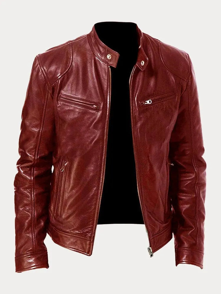 Thorian Loose Fit Relaxed Faux Leather Outerwear Jacket