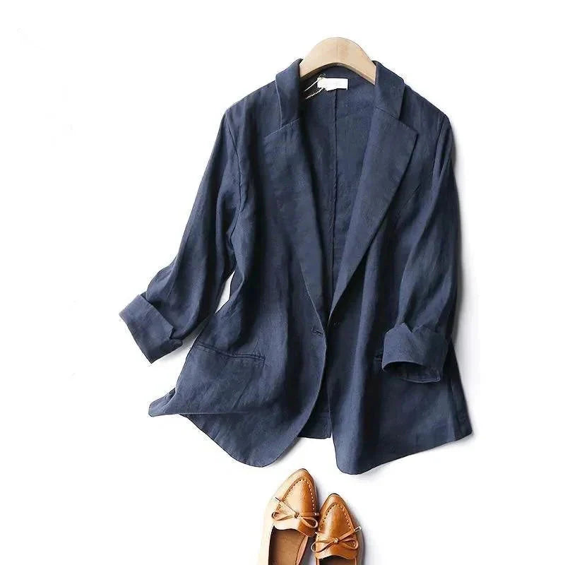Libby Relaxed-Fit Lightweight Linen Blazer for Summer