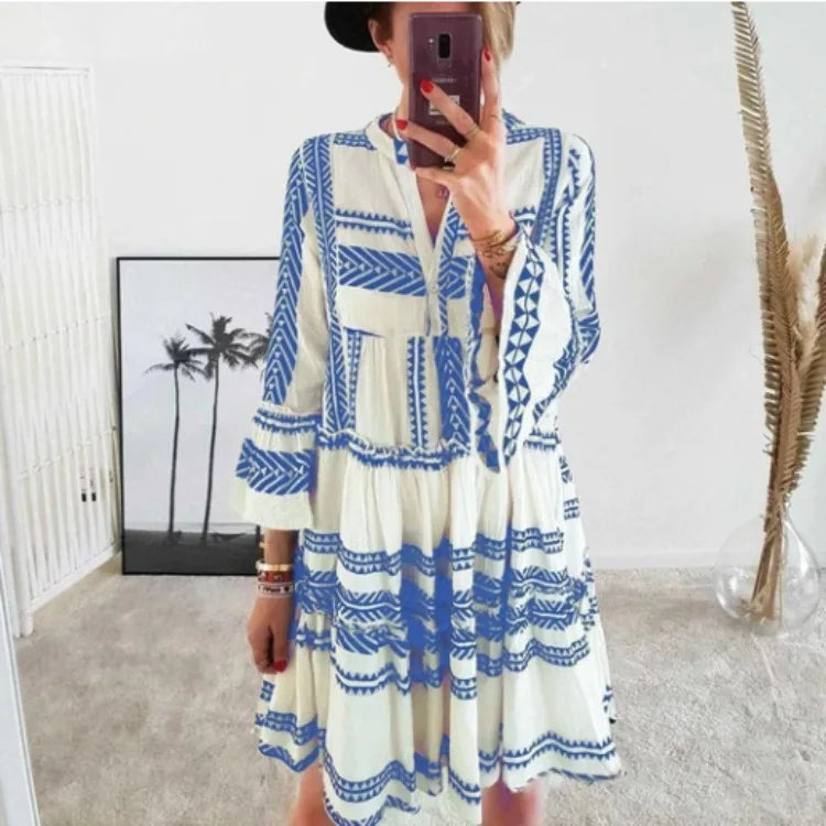 Azaria V-Neck Print