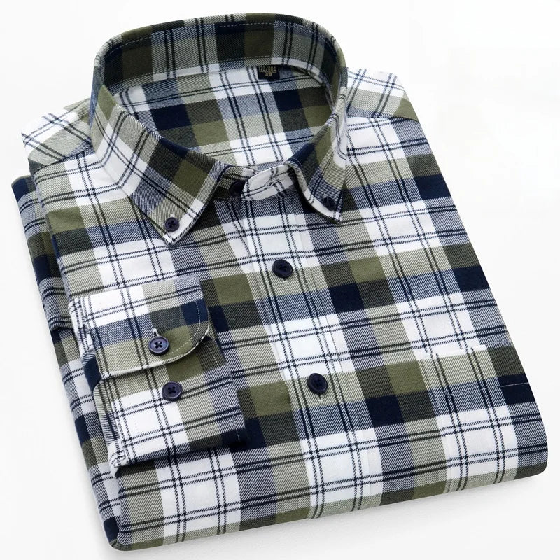 Peter Classic Cotton-Blend Plaid Shirt for Everyday