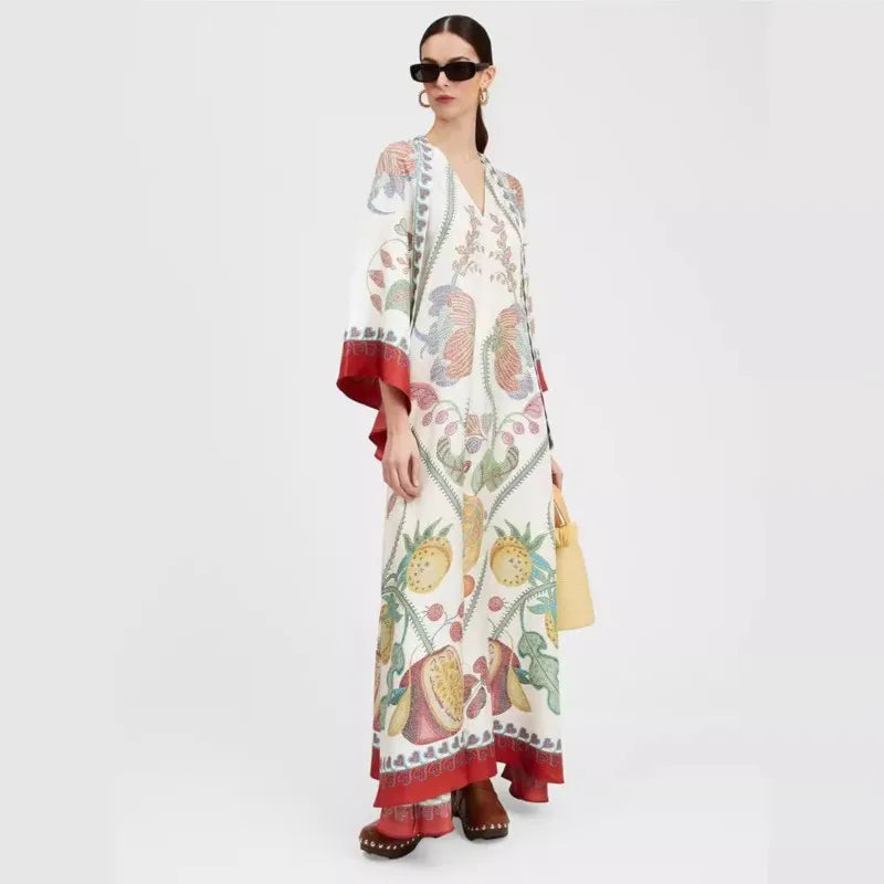 Sculpted Elegance Floral Maxi Dress