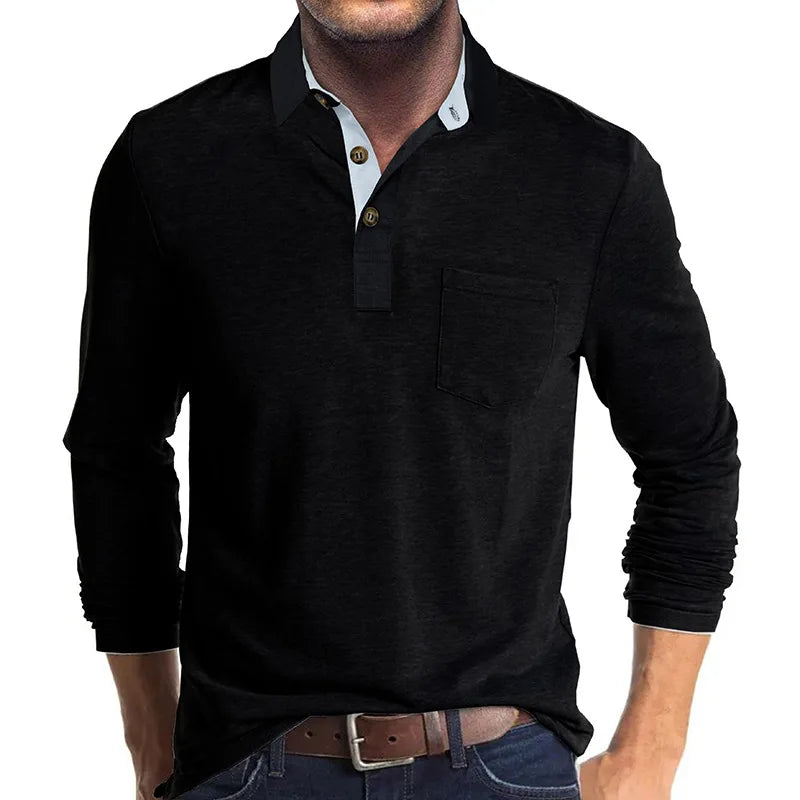Diedrich Classic Monochrome Long Sleeve Dress Shirt