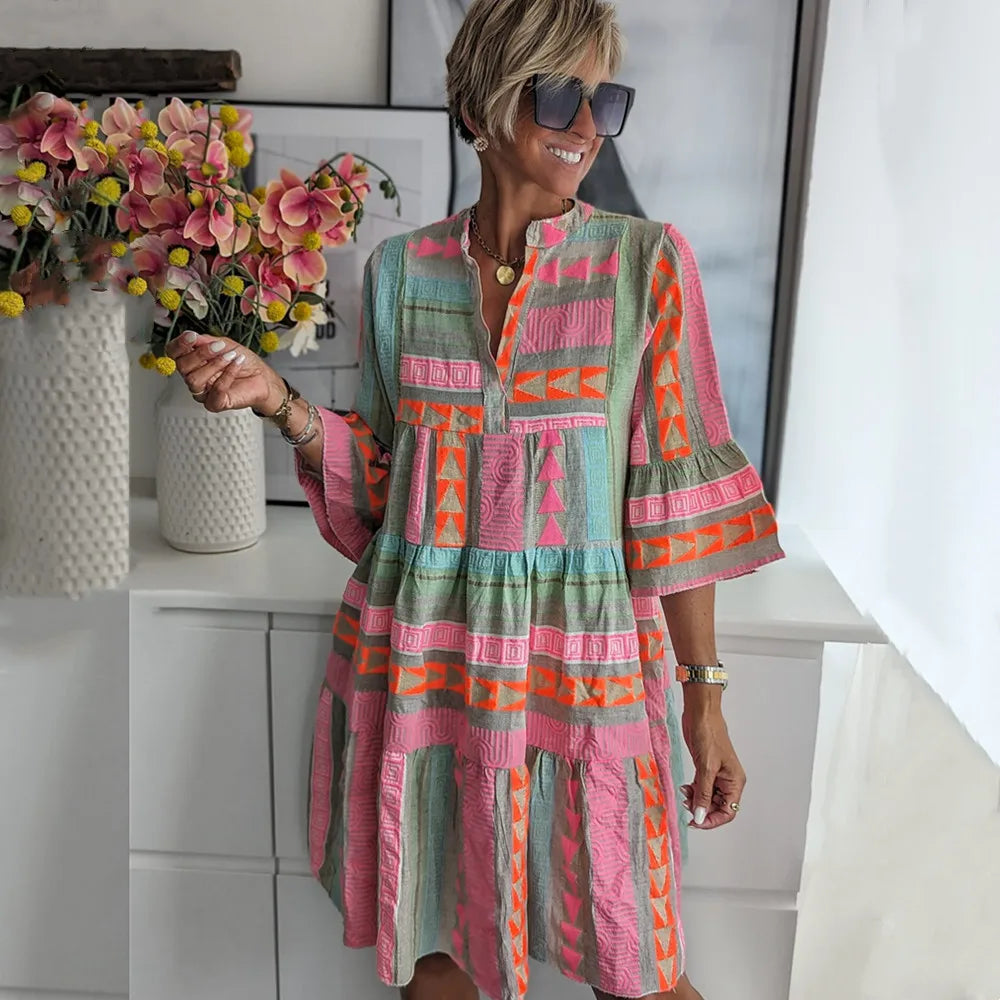 Kiki Elegant Spring-Midi Dress