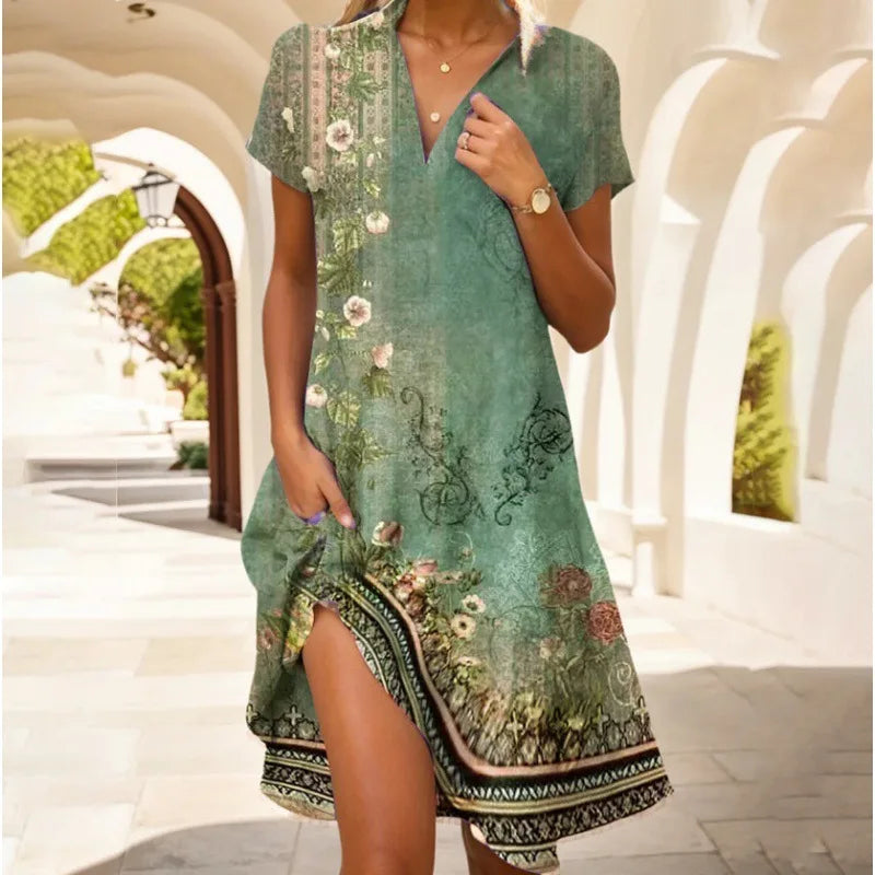 Maravella V-Neck Print