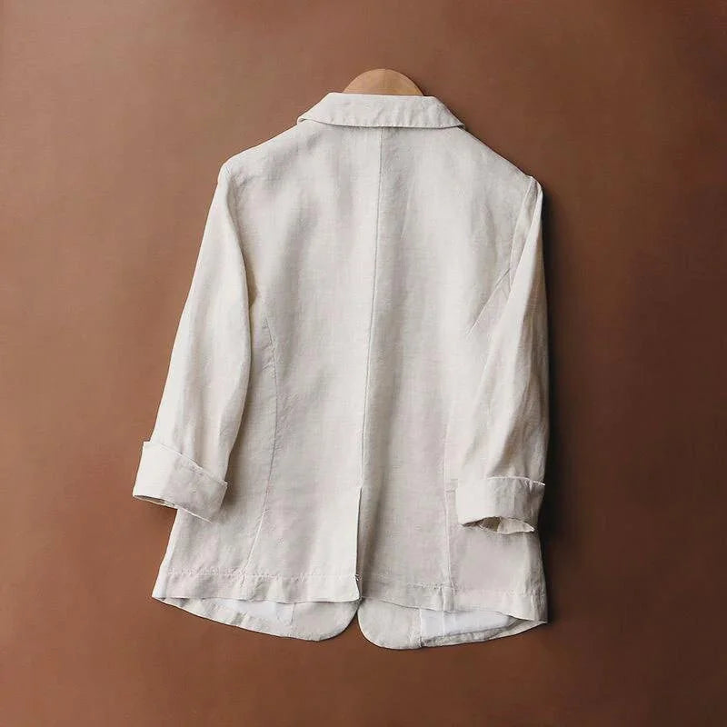 Libby Relaxed-Fit Lightweight Linen Blazer for Summer