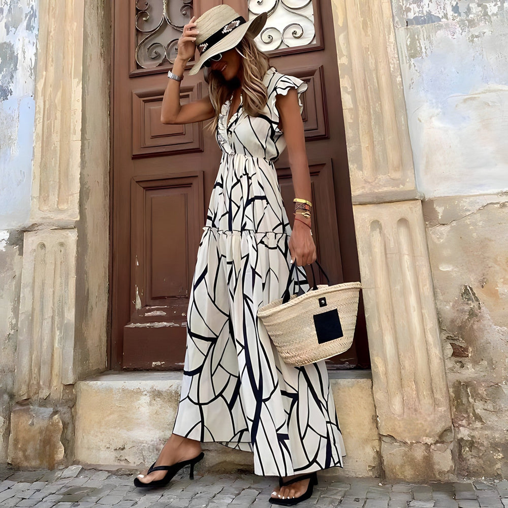 Maddie Elegant Printed Shift Dress