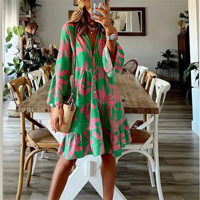 Everlen Boho-Blumen-Midi Dress