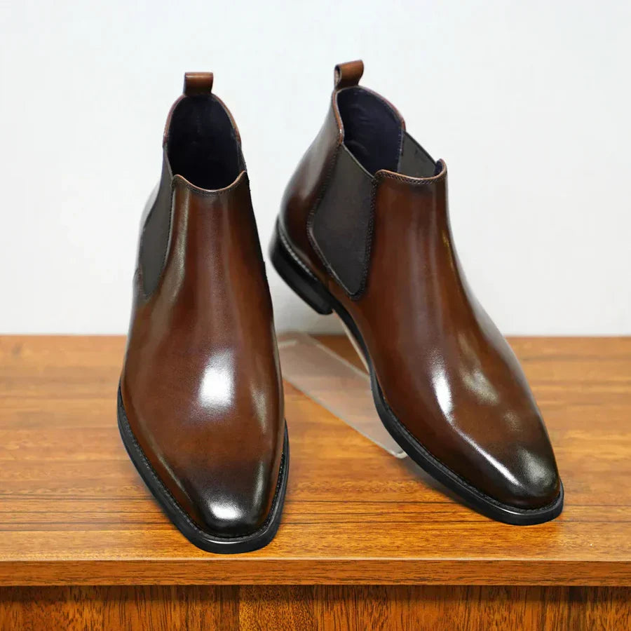 Carlo Premium Faux Leather Cushion Insole Chelsea Boots