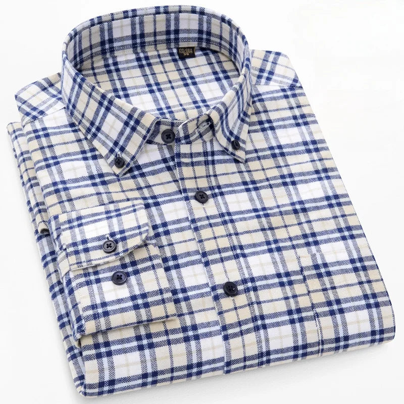 Peter Classic Cotton-Blend Plaid Shirt for Everyday