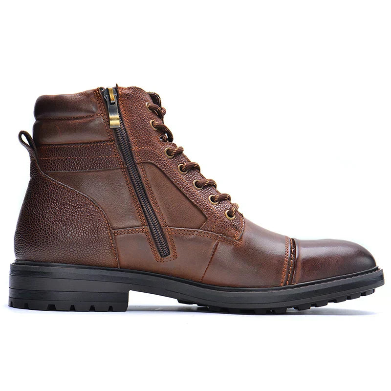 Cornelio Weather-Resistant Faux Leather Ankle Boots