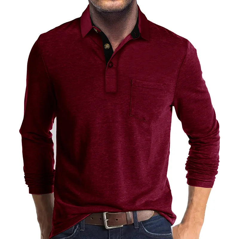 Diedrich Classic Monochrome Long Sleeve Dress Shirt