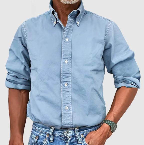 Carl Classic Cotton Button-Up Shirt for Everyday Wear