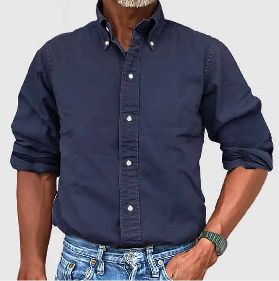 Carl Classic Cotton Button-Up Shirt for Everyday Wear