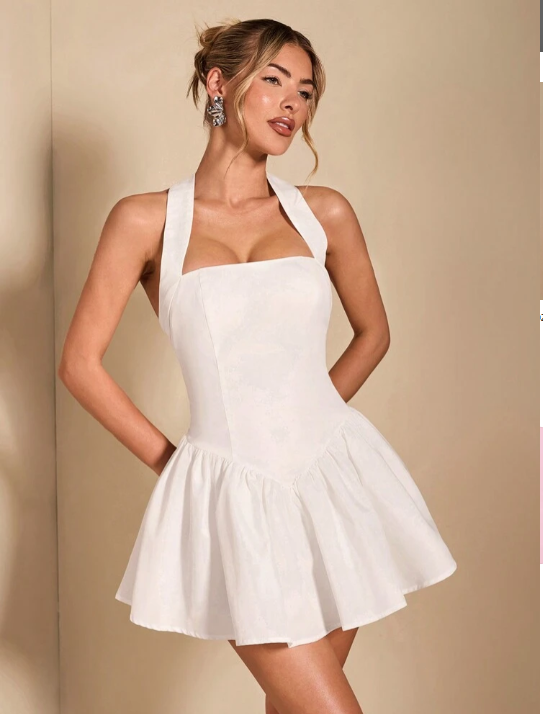 Georgia Halter Neck Mini Dress