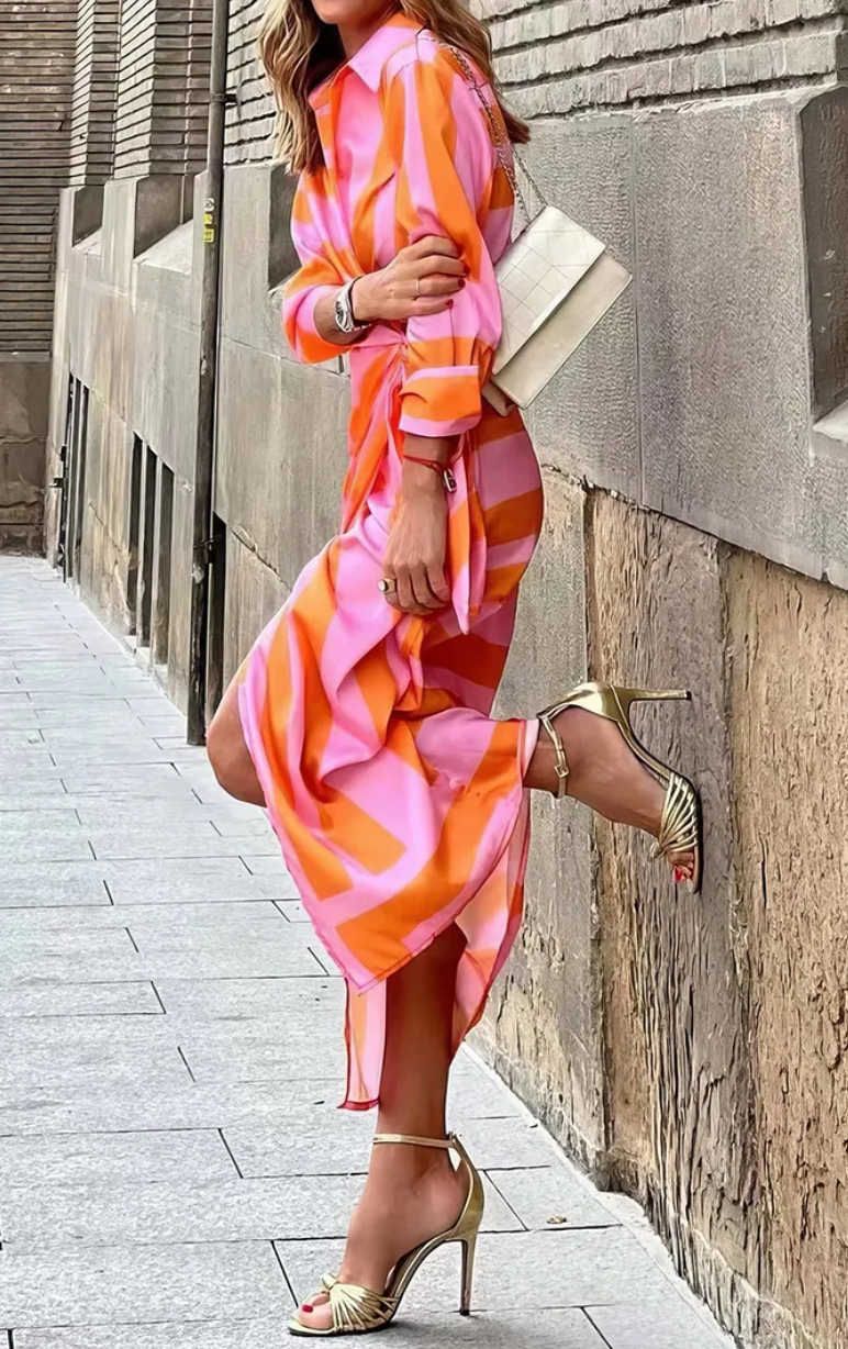 Clara Wrap Dress in Vibrant Print for Spring and Summer