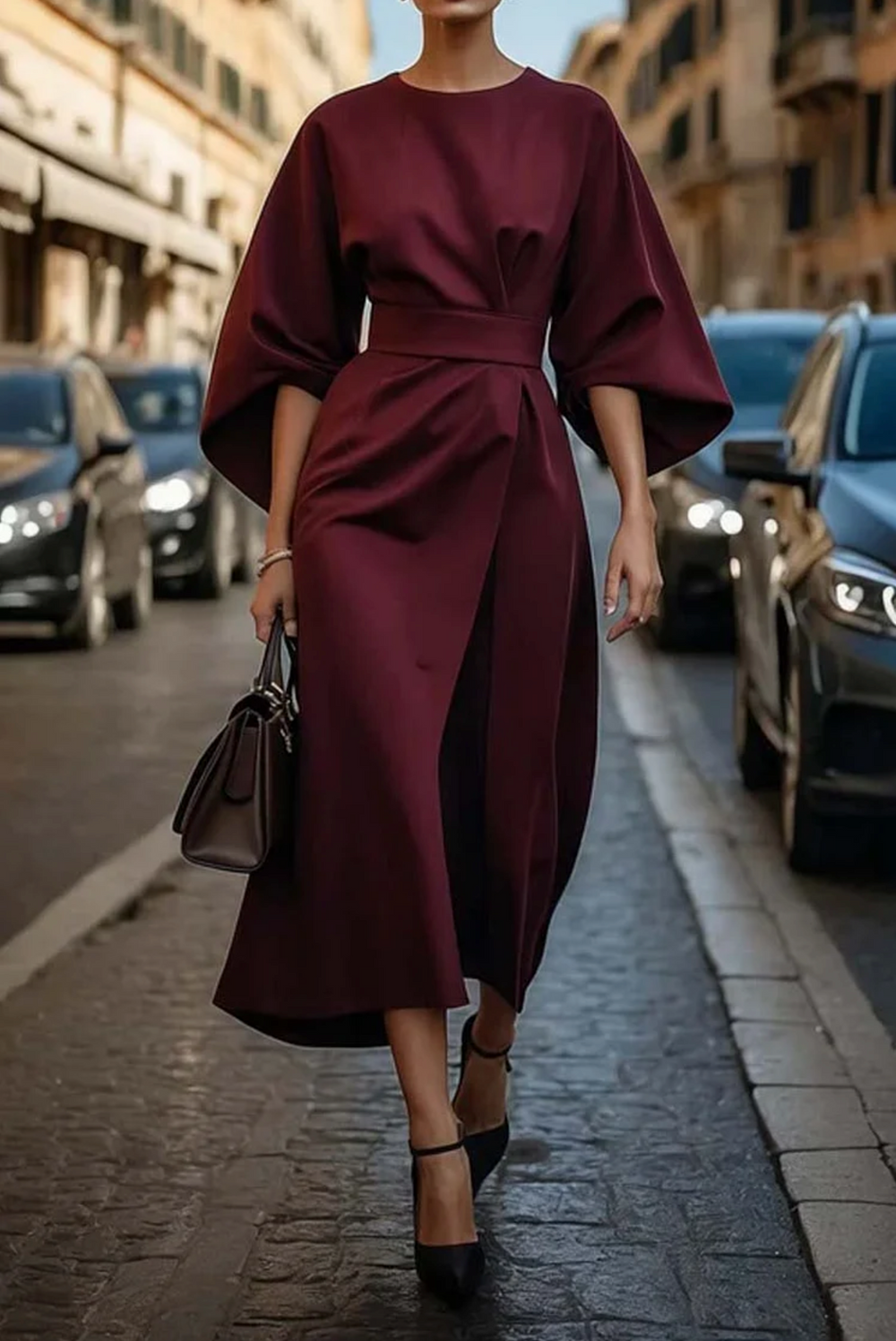 Ione Maxi Dress with Lantern Sleeves