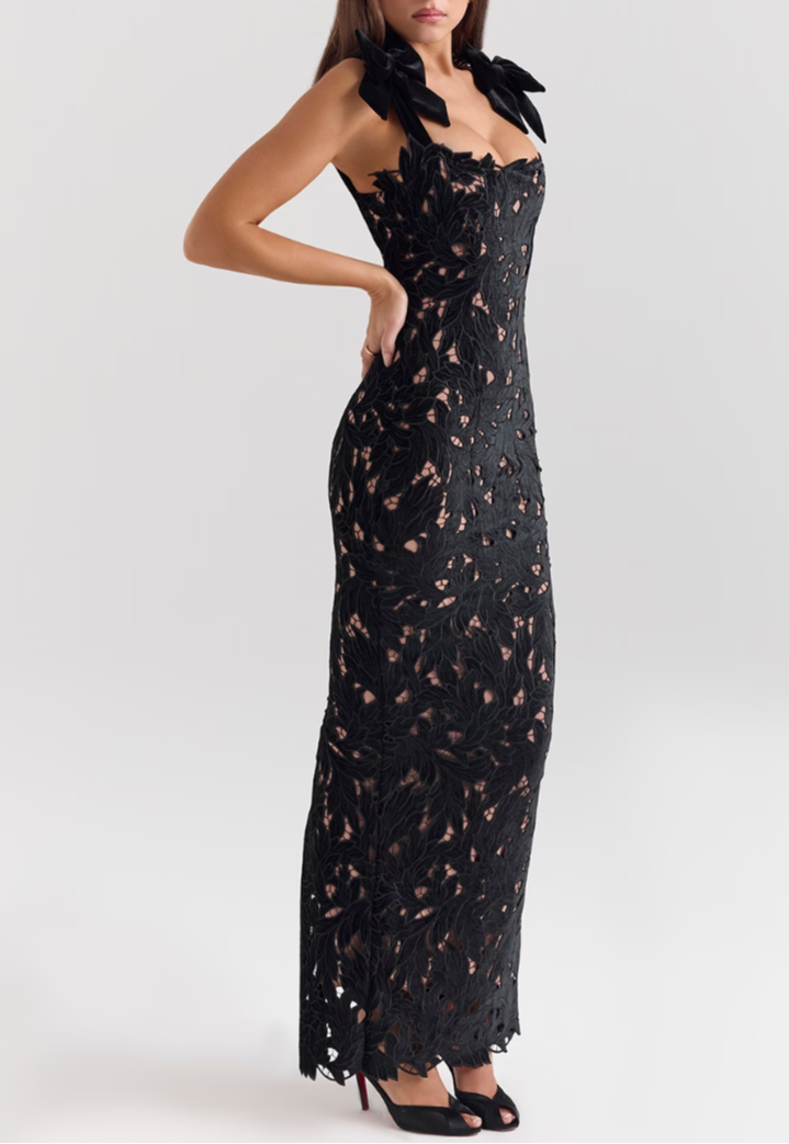 Nala Lace Overlay Maxi Dress