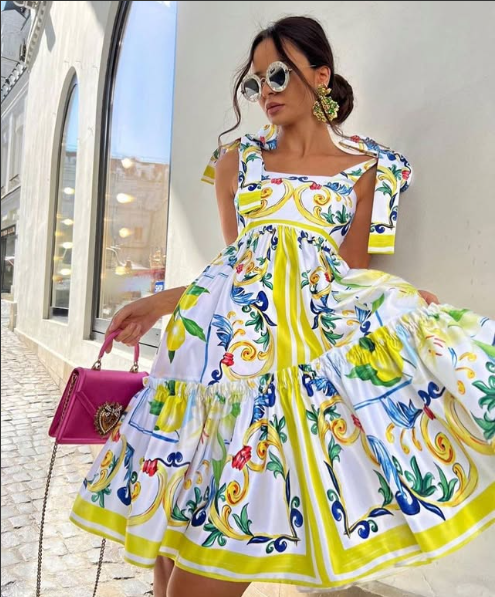 Serena Lace-Up Floral Maxi Dress for Summer Escapes