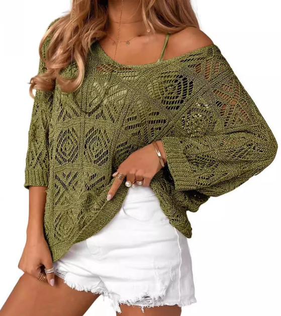 Gabrielle Crochet Pullover