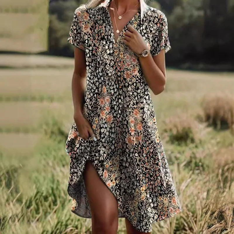 Maravella V-Neck Print