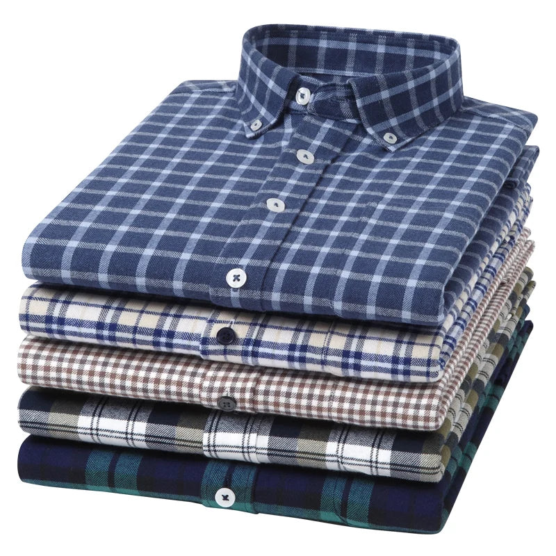 Peter Classic Cotton-Blend Plaid Shirt for Everyday