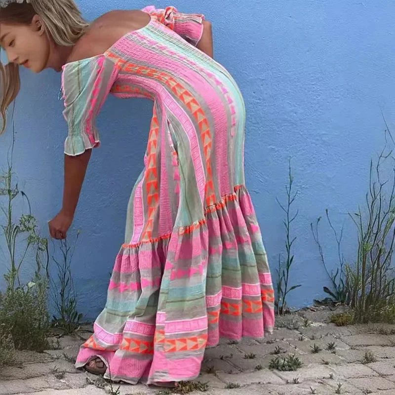 Celeste Patchwork-color-block Dress