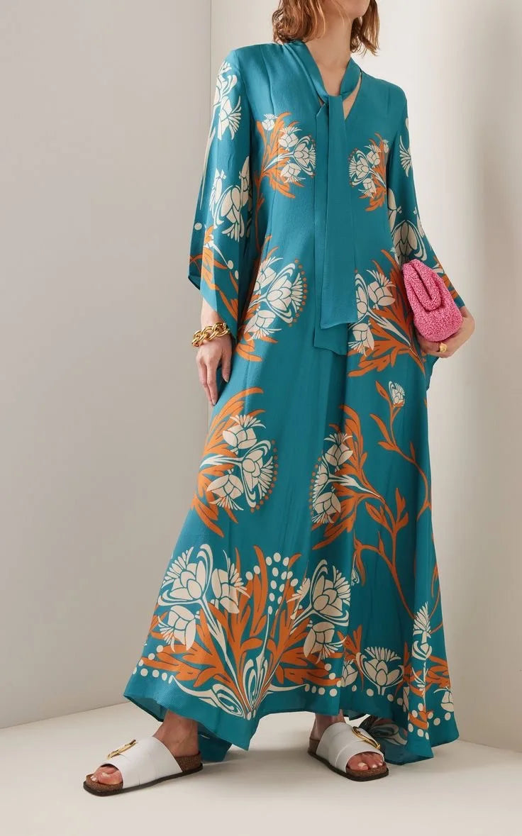 Sculpted Elegance Floral Maxi Dress