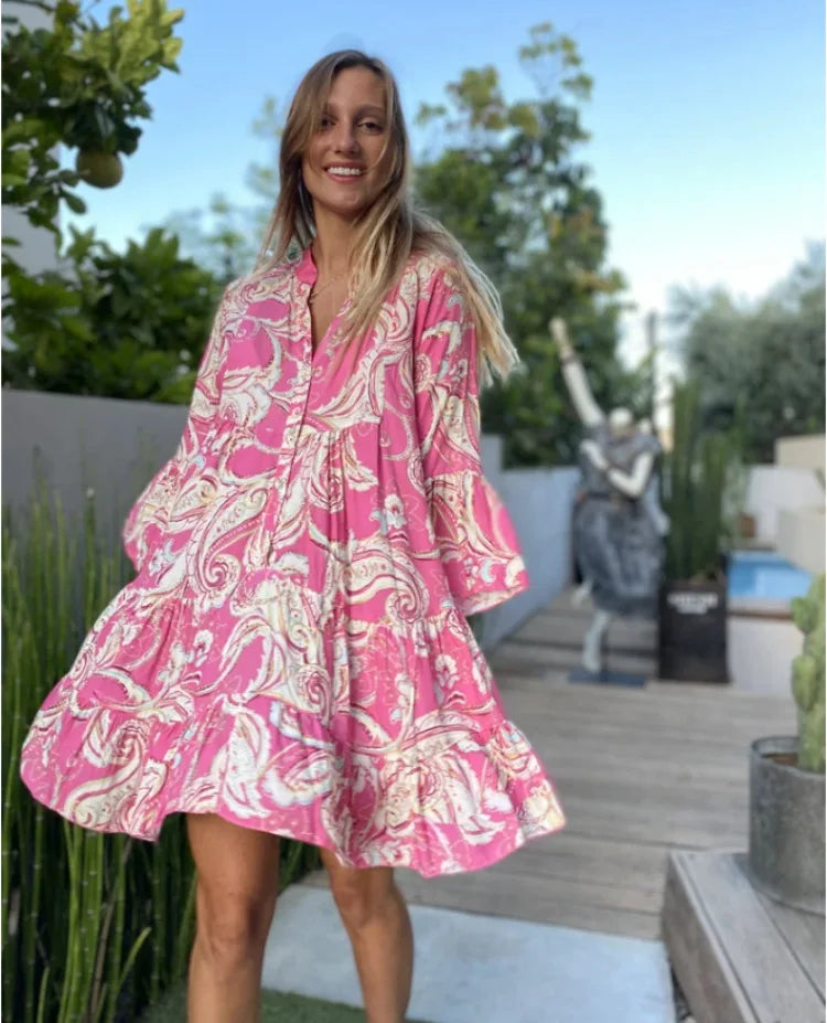 Everlen Boho-Blumen-Midi Dress